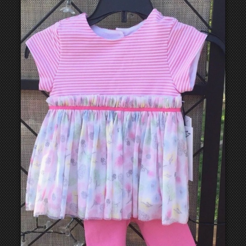Pippa & Julie Two Piece Dress Leggings Girls 18M